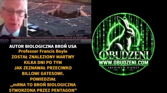 Professor Francis Boyle znaleziony martwy oskarżał Pentago i Billa Gatesa mRNA